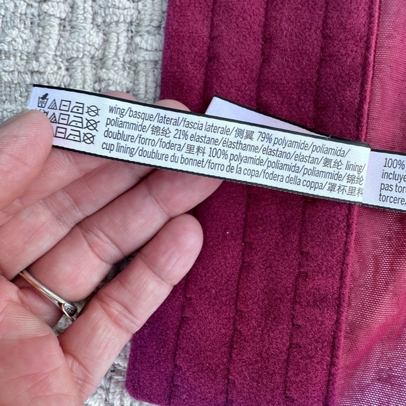 NEW VICTORIA SECRET 34B WOMENS Elegant Lace CORSET in Burgundy - Picture 6 of 8